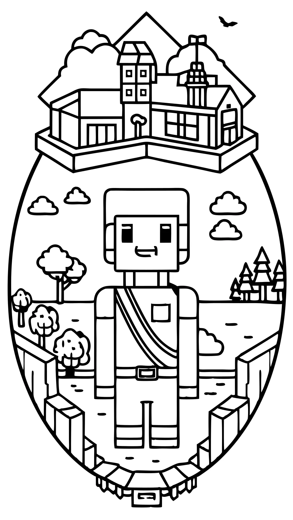 coloriage minecraft lego